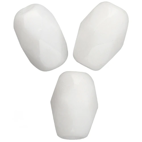 Perles olives facettées 6x4 mm - Chalk White x25