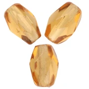 Perles olives facettées 6x4 mm - Topaz x25