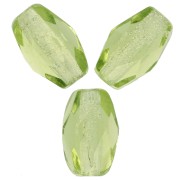 Perles olives facettées 6x4 mm - Olivine x25