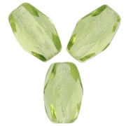 Perles olives facettées 6x4 mm - Olivine x25