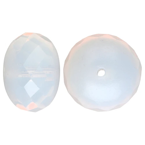 Perle donuts 17x11 mm - White Opal x1