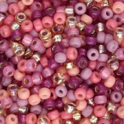 Mix de rocailles Miyuki 8/0 - Peach Plum x8g