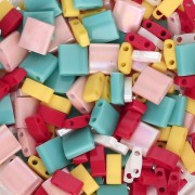 Mix de perles Miyuki - Quarter - Half et Tila Beads - Spring Time x10g
