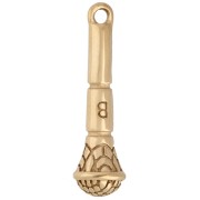 Breloque micro 20x5.5 mm - Acier inoxydable 316 Doré x1