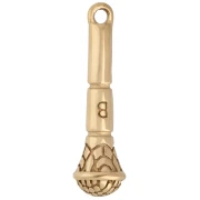 Breloque micro 20x5.5 mm - Acier inoxydable 316 Doré x1