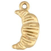 Breloque croissant 14x7 mm - Acier inoxydable 304 Doré x1