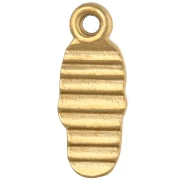 Breloque tong 16x6 mm avec strass - Acier inoxydable 304 Doré - Crystal x1