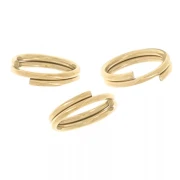Anneaux doubles 5x0.5 mm - Acier inoxydable 304 Doré x100