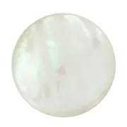 Cabochon rond 25 mm Nacre Blanc