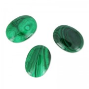 Cabochon ovale 30x22 mm en pierre gemme - Malachite x1