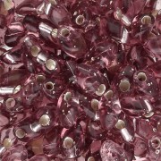 Long Magatama Miyuki 4x7 mm LMA-12 - Silver lined Smoky Amethyst x10g
