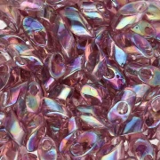 Long Magatama Miyuki 4x7 mm LMA-256 - Transparent Smoky Amethyst AB x10g