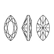 Navette PureCrystal 4228 10x5 mm - Crystal Blue Muse Lux x1
