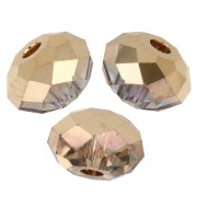 Perle ronde aplatie PureCrystal 5040 8 mm - Crystal Aurum x1