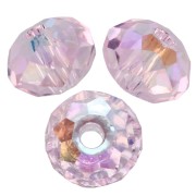 Perle ronde aplatie PureCrystal 5040 6 mm - Rosaline Shimmer 2X x1