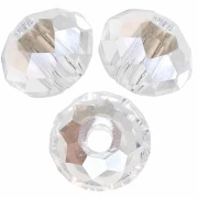 Perles rondes aplaties PureCrystal 5040 4 mm - Crystal Moonlight x20