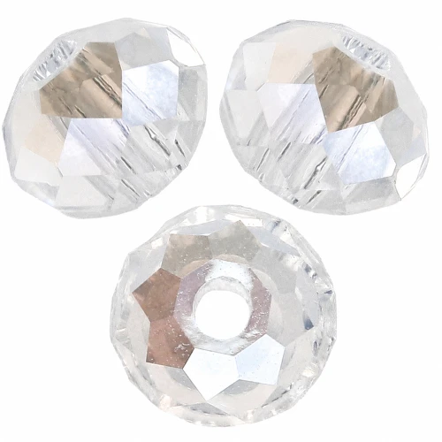 Perles rondes aplaties PureCrystal 5040 4 mm - Crystal Moonlight x20