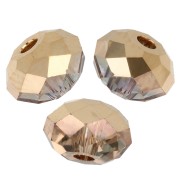 Crystal - Perles rondes aplaties PureCrystal 5040 4 mm - Crystal Aurum x20 Perles rondes aplaties PureCrystal 5040 4 mm - Crystal Aurum x20