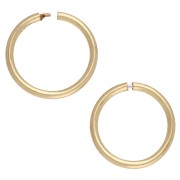 Doré Or Fin - Or 24K - 999/1000 - Créoles fines 10 mm - Argent 925 Doré à l'or fin x2 Créoles fines 10 mm - Argent 925 Doré à l'or fin x2