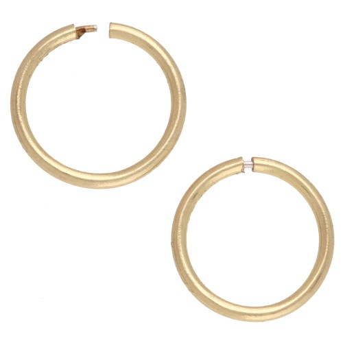 Créoles fines 10 mm - Argent 925 Doré à l'or fin x2