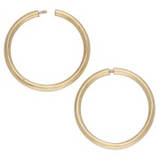 Doré Or Fin - Or 24K - 999/1000 - Créoles fines 12 mm - Argent 925 Doré à l'or fin x2 Créoles fines 12 mm - Argent 925 Doré à l'or fin x2