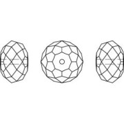 Ronde aplatie Swarovski 5040 6 mm Crystal Moonlight x1
