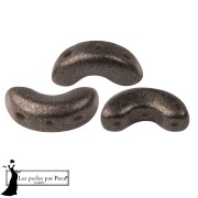 Crystal - Perles en verre Arcos® par Puca® 5x10 mm - Bronze Anthracite x10g Perles en verre Arcos® par Puca® 5x10 mm - Bronze Anthracite x10g