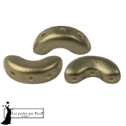 Perles en verre Arcos® par Puca® 5x10 mm - Bronze Green x10g