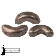 Perles en verre Arcos® par Puca® 5x10 mm - Bronze Grey x10g