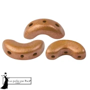 Perles en verre Arcos® par Puca® 5x10 mm - Bronze Light Copper x10g