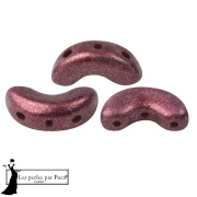 Perles en verre Arcos® par Puca® 5x10 mm - Bronze Light Plum x10g