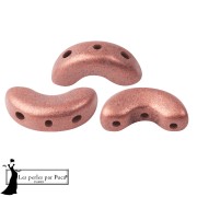 Perles en verre Arcos® par Puca® 5x10 mm - Bronze Light Rose x10g