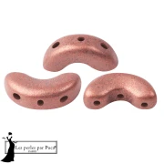 Perles en verre Arcos® par Puca® 5x10 mm - Bronze Light Rose x10g