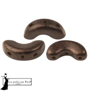 Perles en verre Arcos® par Puca® 5x10 mm - Bronze Maroon x10g