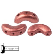 Crystal - Perles en verre Arcos® par Puca® 5x10 mm - Bronze Rose x10g Perles en verre Arcos® par Puca® 5x10 mm - Bronze Rose x10g