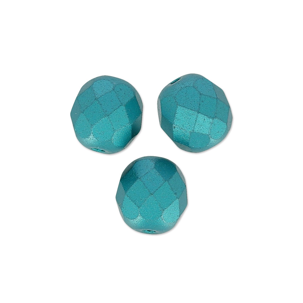20 Perles Facettes De Bohême 8 Mm Light Emerald - Preciosa - Neuf
