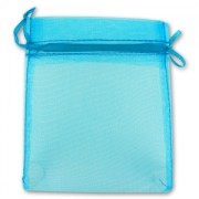 Sachets Organza 100x150 mm Turquoise x20|raw }}