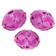 Perle ronde aplatie PureCrystal 5040 6 mm - Fuchsia x1