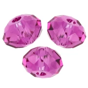 Perle ronde aplatie PureCrystal 5040 6 mm - Fuchsia x1