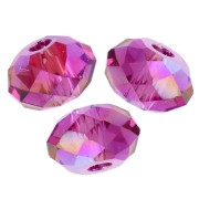 Fuchsia - Perle ronde aplatie PureCrystal 5040 6 mm - Fuchsia Shimmer 2X x1 Perle ronde aplatie PureCrystal 5040 6 mm - Fuchsia Shimmer 2X x1