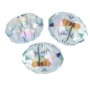 Perle ronde aplatie PureCrystal 5040 6 mm - Light Azore Shimmer 2X x1