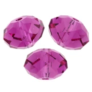 Perle ronde aplatie PureCrystal 5040 8 mm - Fuchsia x1