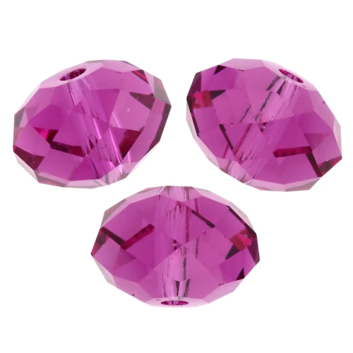 Perle ronde aplatie PureCrystal 5040 8 mm - Fuchsia x1