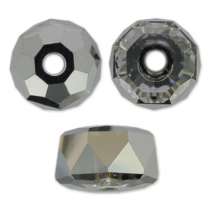 Rondelles Swarovski 5045 6 mm Crystal Silver Night x6