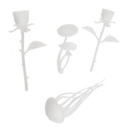 Cadeau - Accessoires blanc pour bijoux résine d'inclusion - Forme aléatoire x1