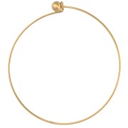 Bracelet avec fermoir boule vissée 62 mm - Acier inoxydable 304 Doré x1