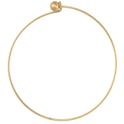 Bracelet avec fermoir boule vissée 62 mm - Acier inoxydable 304 Doré x1