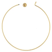Bracelet avec fermoir boule vissée 62 mm - Acier inoxydable 304 Doré x1