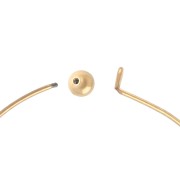 Bracelet avec fermoir boule vissée 62 mm - Acier inoxydable 304 Doré x1