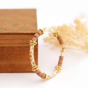 Bracelet avec fermoir boule vissée 62 mm - Acier inoxydable 304 x1